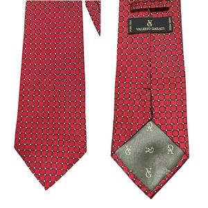 LNWOT Valerio Garati Hand Made Italy Thick Satin Jacquard Silk Tie‎ 61"L